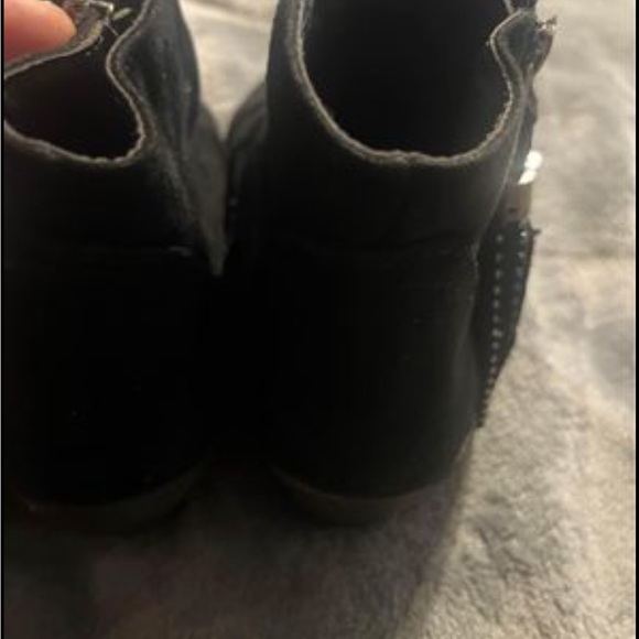 Wonder Nation Girls Black boots  Suede like material  size 2 - Picture 4 of 11